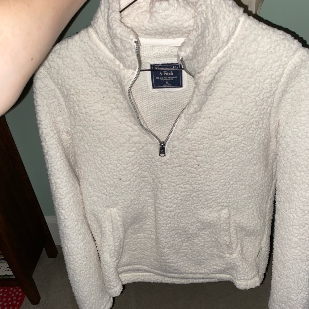 Abercrombie Sherpa quarter zip pullover